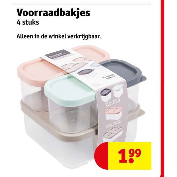 Voorraadbakjes