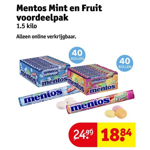 Mentos Mint en Fruit voordeelpak