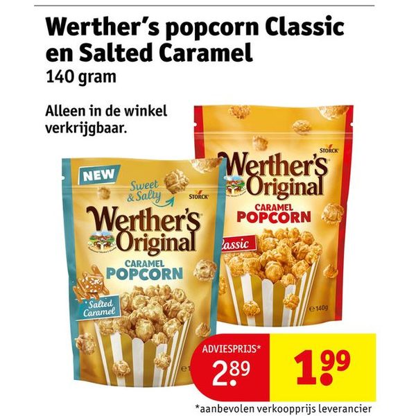 Werther's Original Popcorn Classic en Salted Caramel