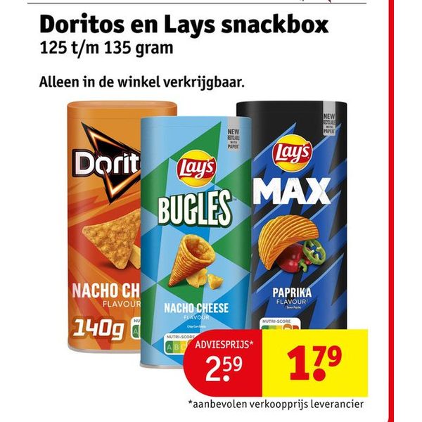 Doritos en Lays snackbox