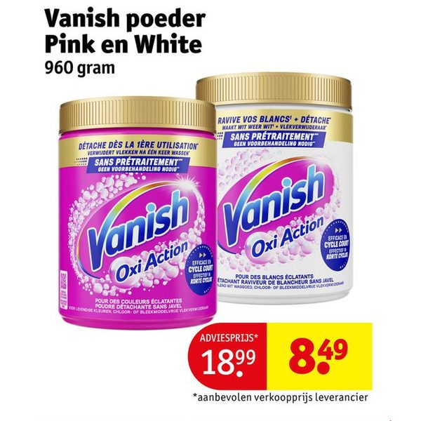 Oxi Action Pink en White poeder
