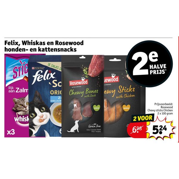 Honden- en kattensnacks Chewy sticks
