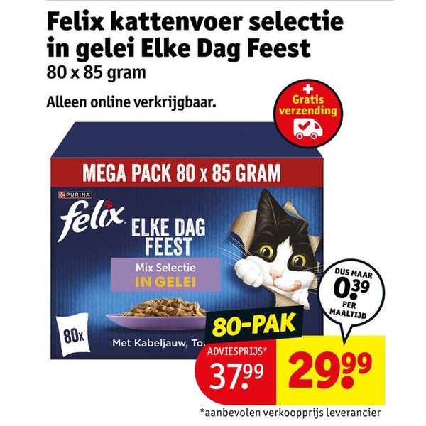 Kattenvoer selectie in gelei