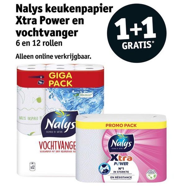 Nalys keukenpapier Xtra Power en vochtvanger