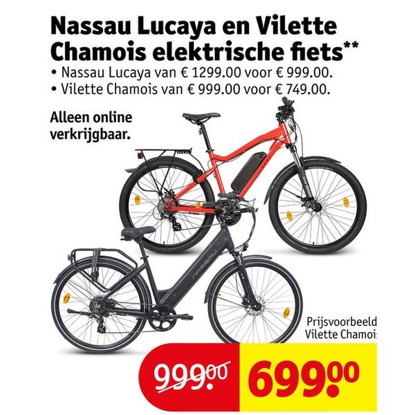 Nassau Lucaya en Vilette Chamois elektrische fiets