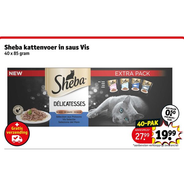 Sheba kattenvoer in saus Vis