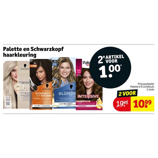 Palette en Schwarzkopf haarkleuring