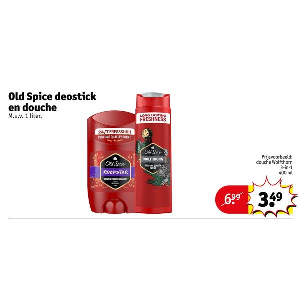 Old Spice deostick en douche