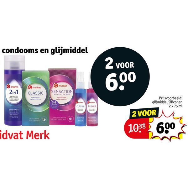 Kruidvat condooms en glijmiddel