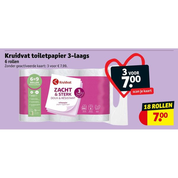 Kruidvat toiletpapier 3-laags
