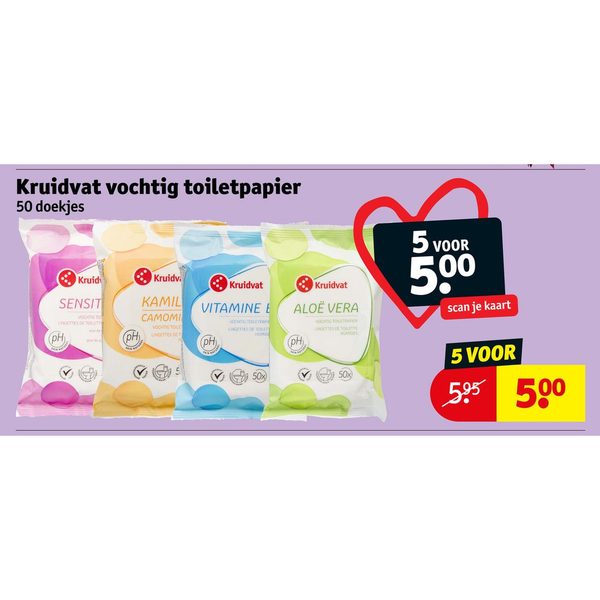 Kruidvat vochtig toiletpapier