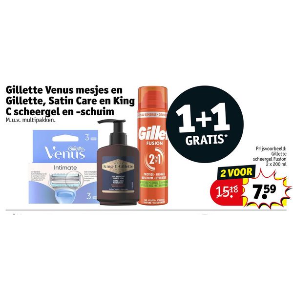 Gillette Venus mesjes en Satin Care en King C scheergel
