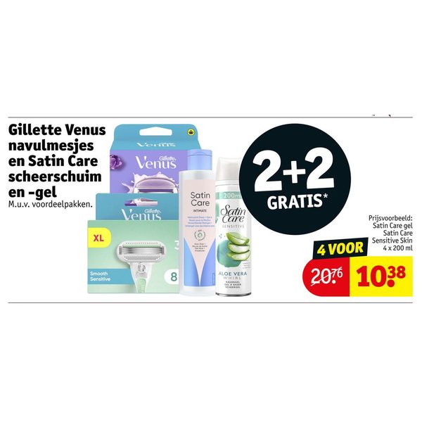 Gillette Venus navulmesjes en Satin Care scheergel en -gel