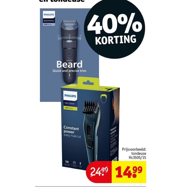 Philips baardhaartrimmer en tondeuse