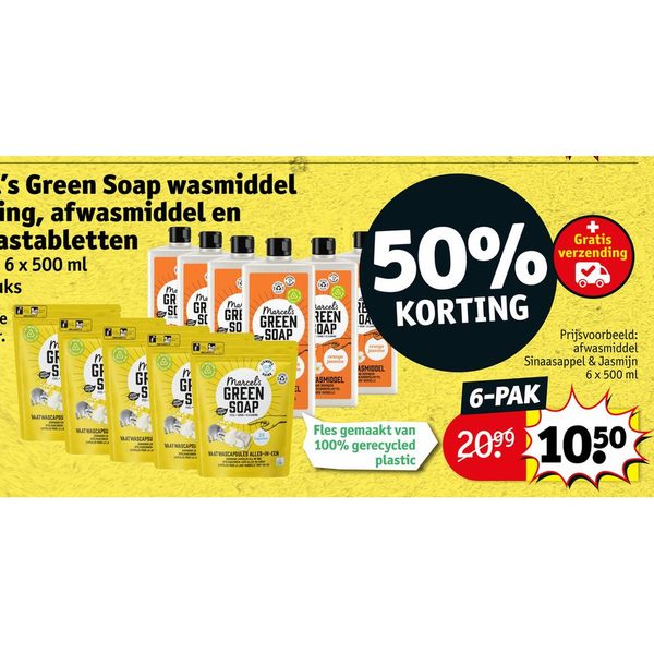 Marcel's Green Soap wasmiddel, afwasmiddel en vaatwastabletten