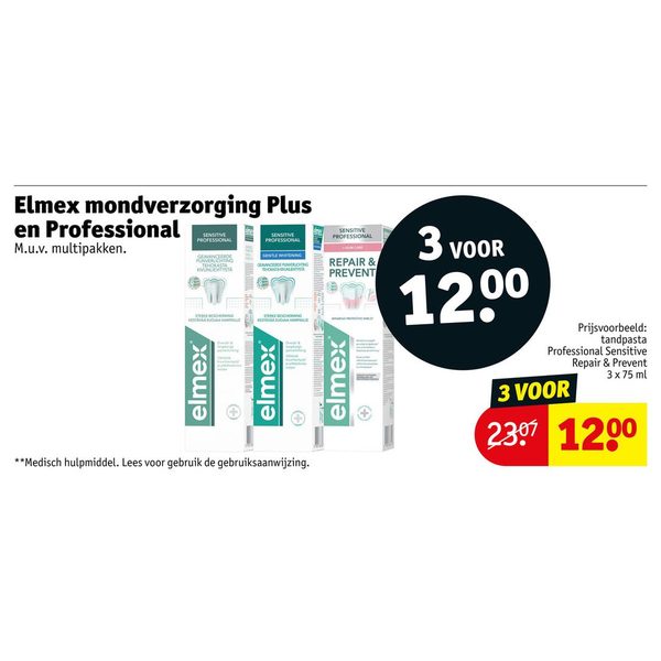 Elmex mondverzorging Plus en Professional