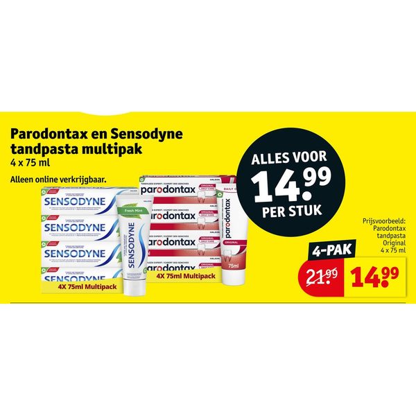 Parodontax en Sensodyne tandpasta multipak