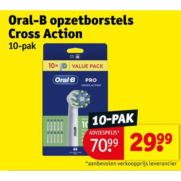 Oral-B opzetborstels Cross Action 10-pak