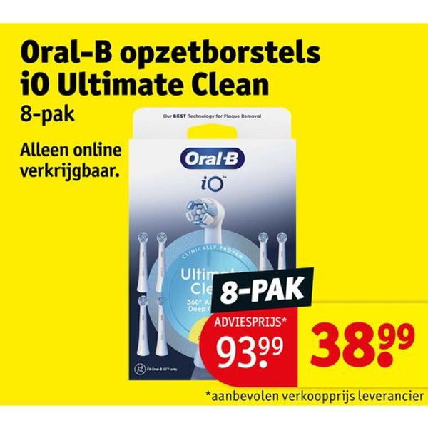 Oral-B opzetborstels iO Ultimate Clean 8-pak
