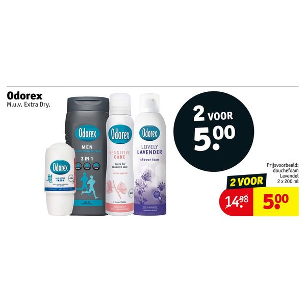 Odorex deodorant en douche