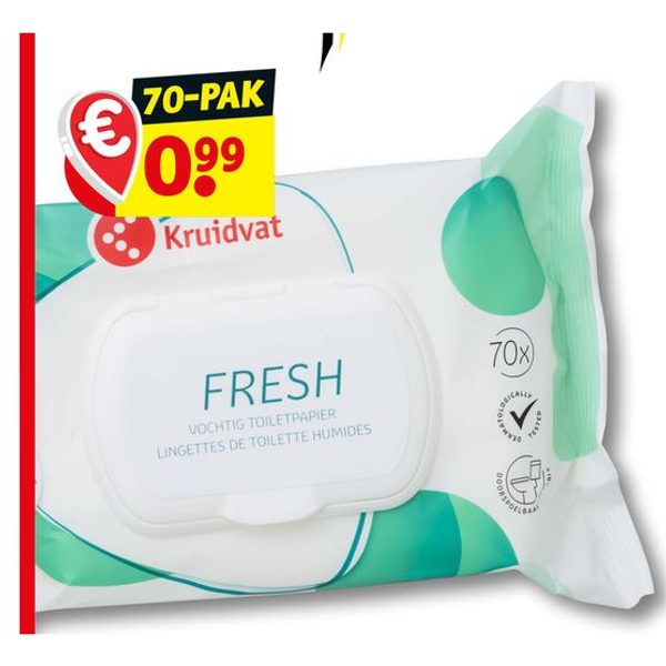 Kruidvat Fresh Vochtig Toiletpapier