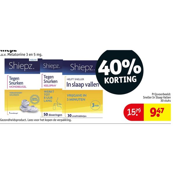 Tegen Snurken en In slaap vallen assortiment