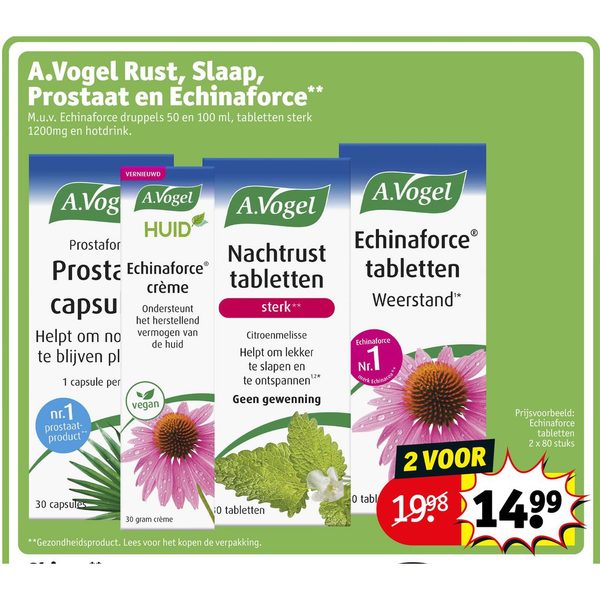 Rust, Slaap, Prostaat en Echinaforce assortiment