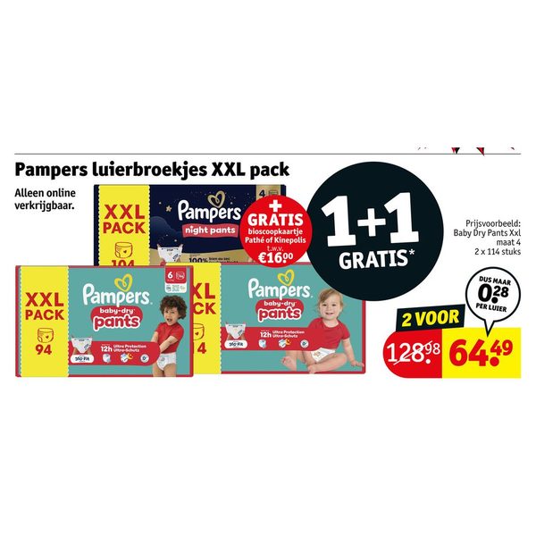 Pampers luierbroekjes XXL pack
