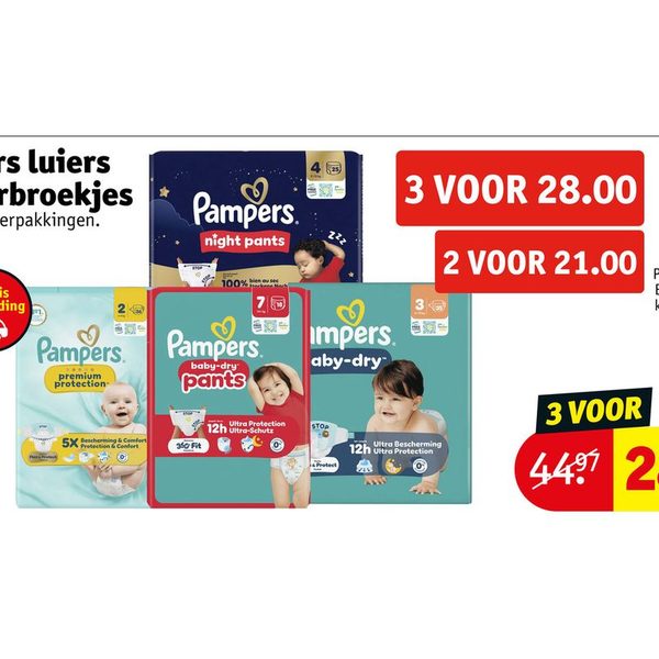 Pampers luiers en luierbroekjes