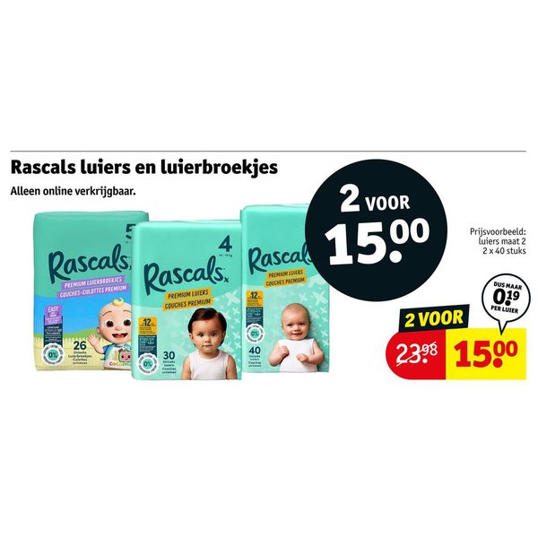 Rascals luiers en luierbroekjes