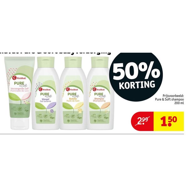 Kruidvat Pure & Soft babyverzorging