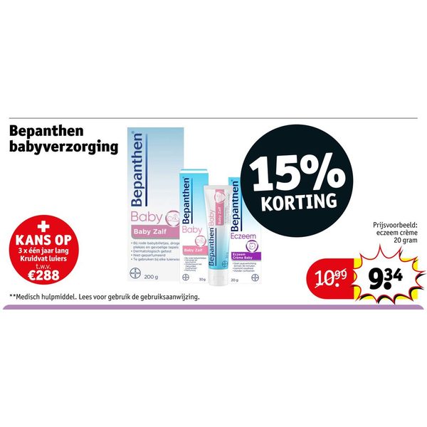 Bepanthen babyverzorging eczeem crème 20 gram