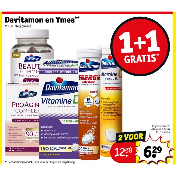 Davitamon en Ymea supplementen