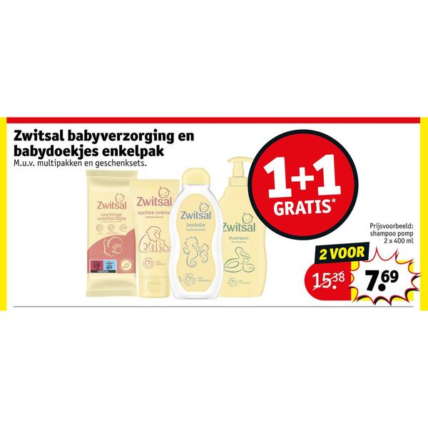 Zwitsal babyverzorging en babydoekjes enkelpak