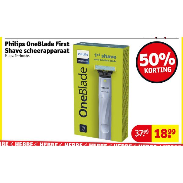 OneBlade First Shave scheerapparaat