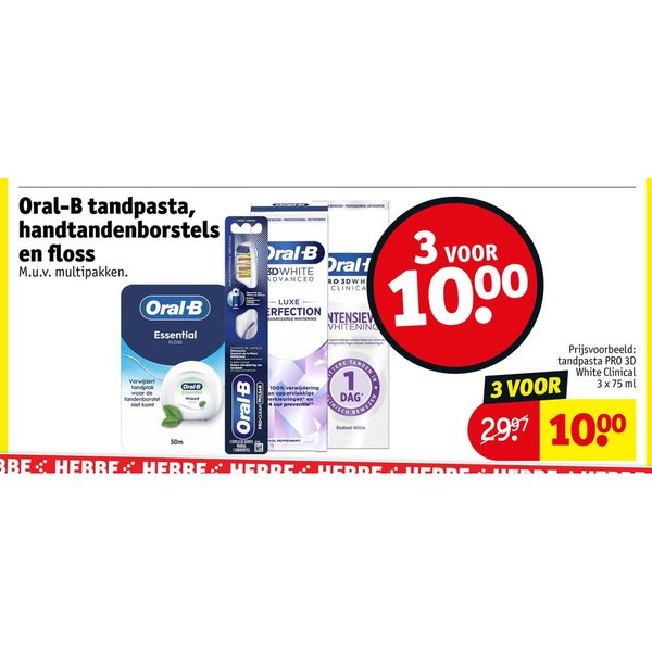 Oral-B tandpasta, handtandenborstels en floss