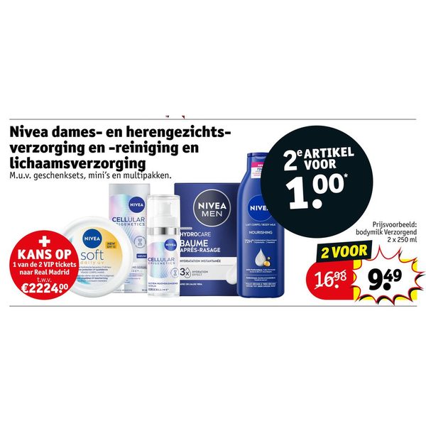 Nivea dames- en herengezichtsverzorging en -reiniging en lichaamsverzorging
