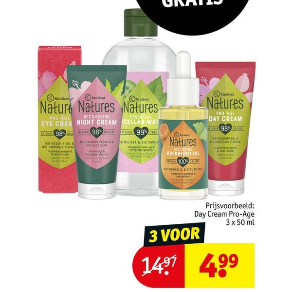 Kruidvat Natures gezichtsverzorging