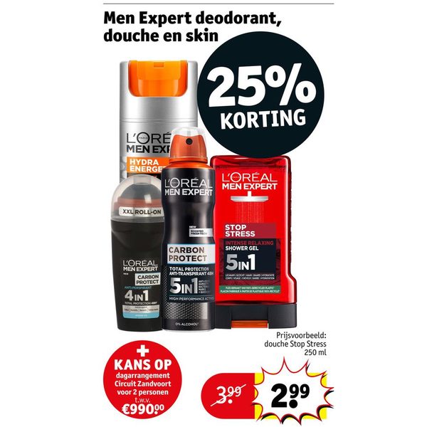 Men Expert deodorant, douche en skin