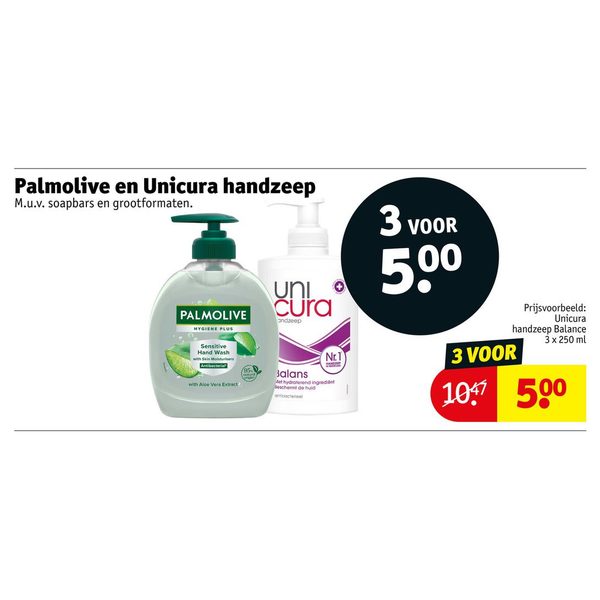 Palmolive en Unicura handzeep
