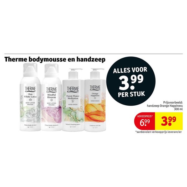 Therme bodymousse en handzeep