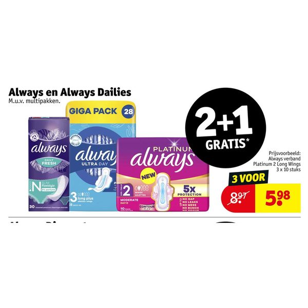Always en Always Dailies maandverband