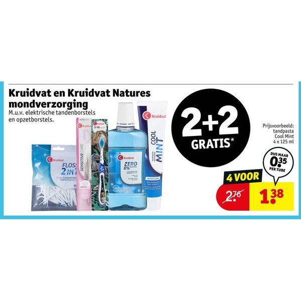 Kruidvat en Kruidvat Natures mondverzorging