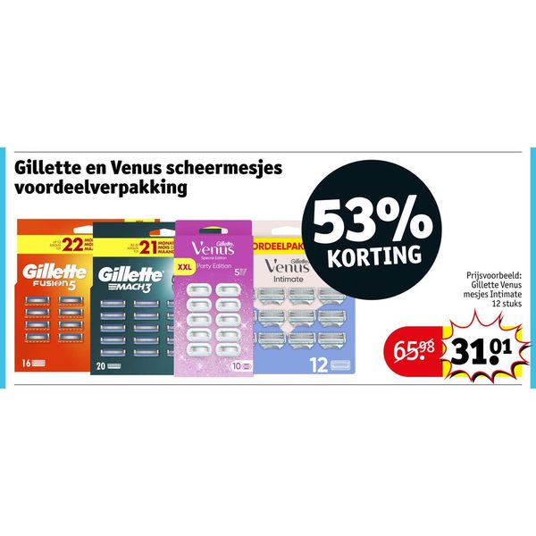 Gillette en Venus scheermesjes voordeelverpakking