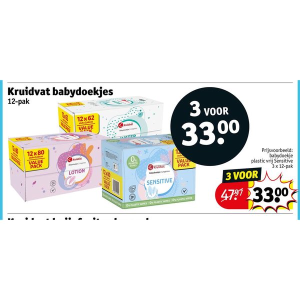 Kruidvat babydoekjes 12-pak