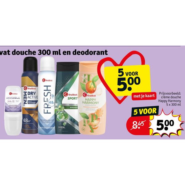 Kruidvat douche en deodorant