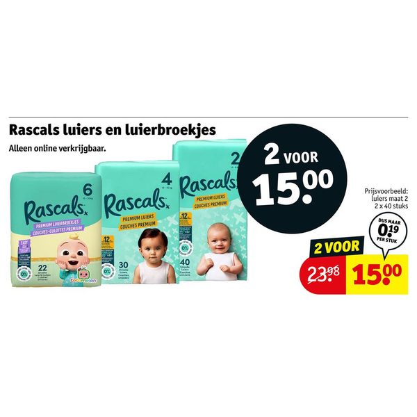 Rascals luiers en luierbroekjes