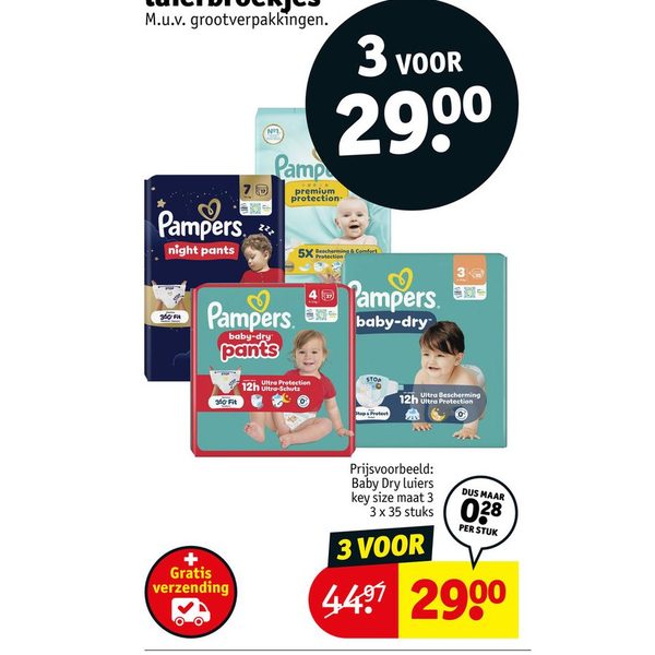 Pampers luiers en luierbroekjes