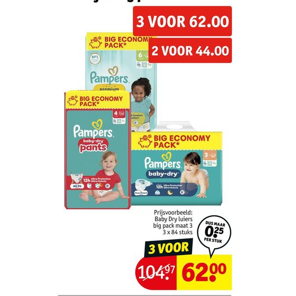 Pampers luiers en luierbroekjes big pack