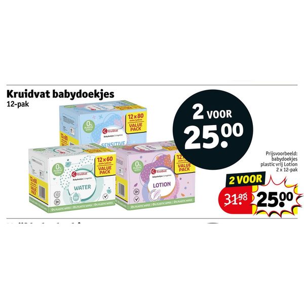 Kruidvat babydoekjes 12-pak